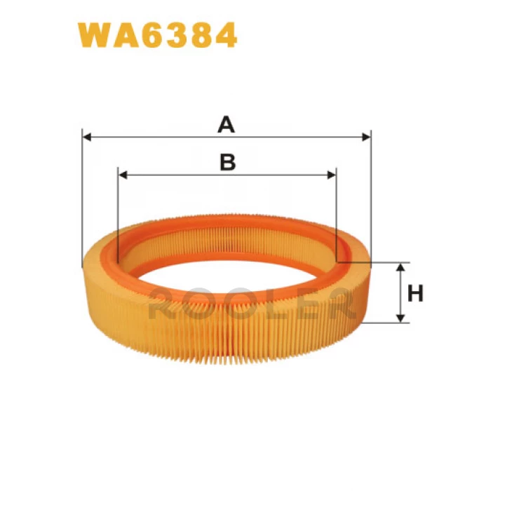 Фільтр повітря Opel Ascona B, Ascona C, Corsa A, Kadett D, Kadett E, Manta A, Manta Wix Filters (WA6384)-фото 1