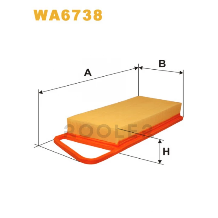 Фильтр воздушный Citroen C1, C2, C3, C3 II, Nemo, Xsara; Ford Fiesta V (02-), Fiesta V Wix Filters (WA6738)-фото 1