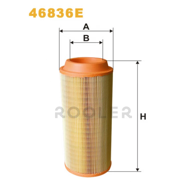 Фільтр повітря Bobcat AL, T, X; Lindner Traktoren Geotrac, Unitrac; Massey Ferguson- Wix Filters (46836E)-фото 1