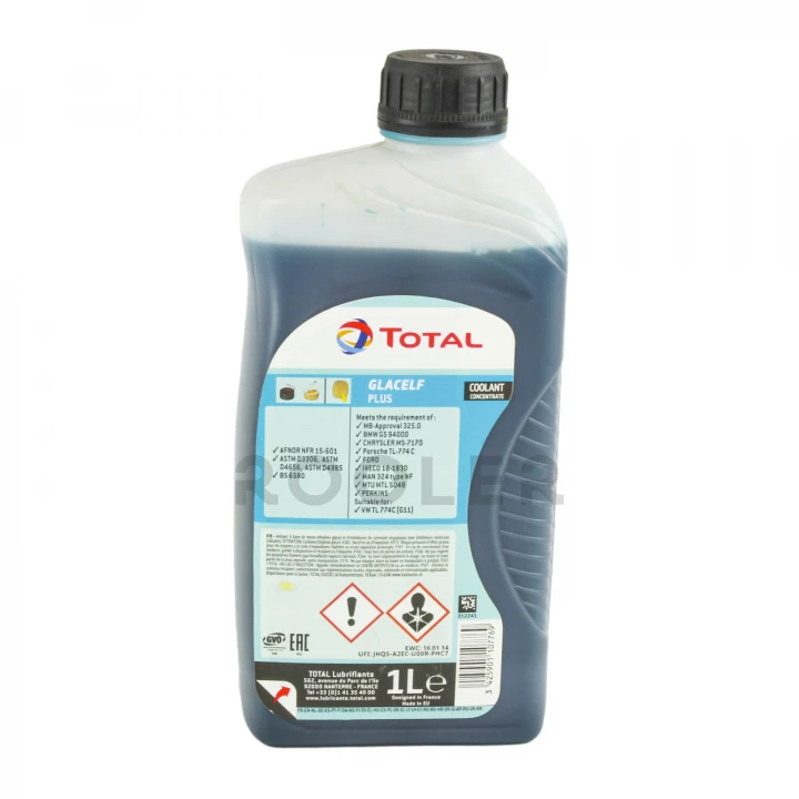 Охлаждающая жидкость TOTAL Glacelf Plus G11 зеленая концентрат 1 л (172772)-фото 2
