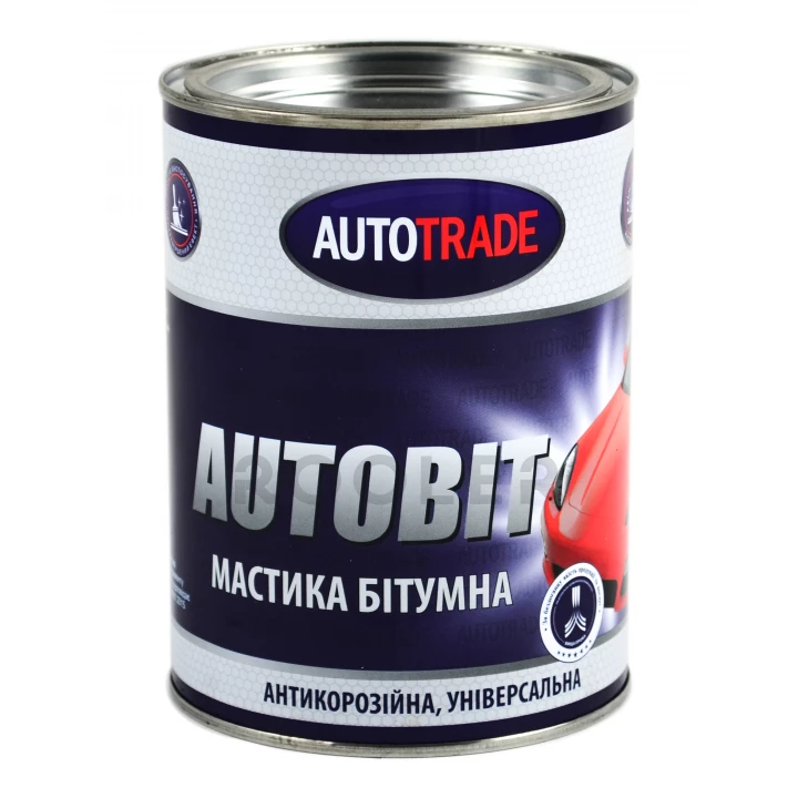 Мастика битумная для защиты от коррозии и гидроизоляция Autotrade черная 0,8 кг-фото 1