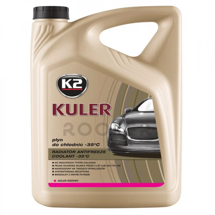 Жидкость охлаждающая K2 Kuler Long Life -35 °C G13 розовая 5 л (T205R)-фото 1