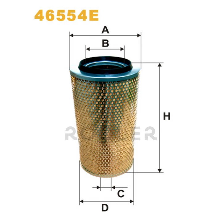 Фільтр повітря Avia; Daf; Evobus; Ikarus; Iveco; Jelcz; Kaessbohrer; M.A.N.; Mercede Wix Filters (46554E)-фото 1