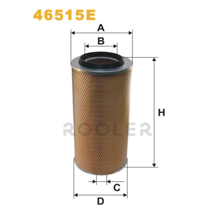 Фільтр повітря Avia; Daf; Ebro; Faun, Ford; Iveco; Liebherr; M.A.N.; Pegaso; Renaul Wix Filters (46515E)-фото 1