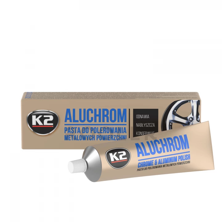 Паста для полировки хромированных деталей K2 Aluchrom 120 г (K0031)-фото 1