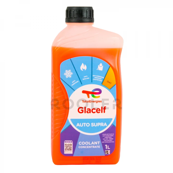 Рідина охолоджуюча TOTAL Glacelf Auto Supra G13 помаранчева концентрат 1 л (172765)-фото 1