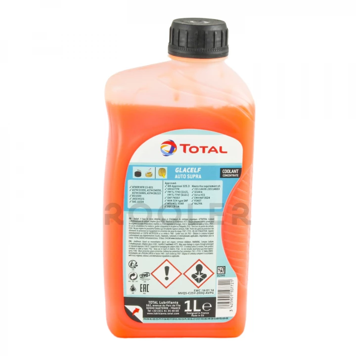 Рідина охолоджуюча TOTAL Glacelf Auto Supra G13 помаранчева концентрат 1 л (172765)-фото 3