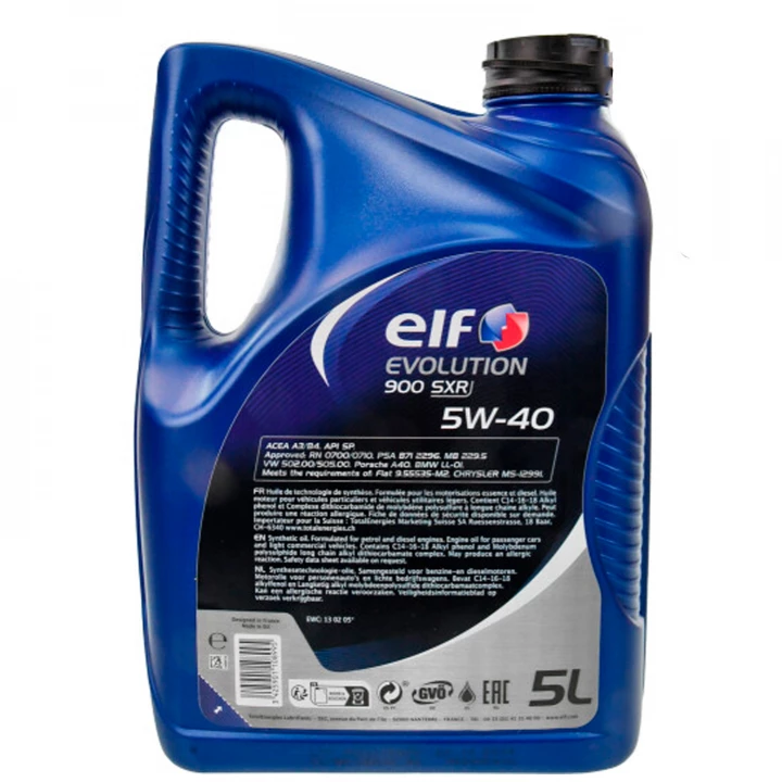 Масло моторное ELF Evolution 900 SXR A3/B4 SN/CF 5W-40 5 л (217556)-фото 2