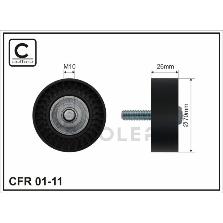 Ролик обводной CAFFARO (01-11)-фото 1