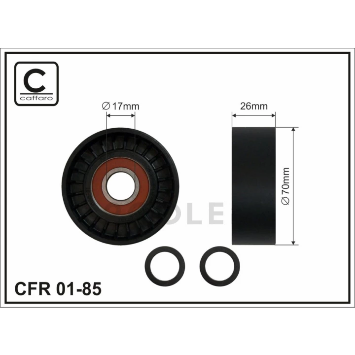 Ролик натяжной CAFFARO (01-85)-фото 1