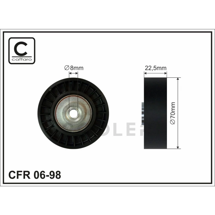 Ролик натяжной CAFFARO (06-98)-фото 1