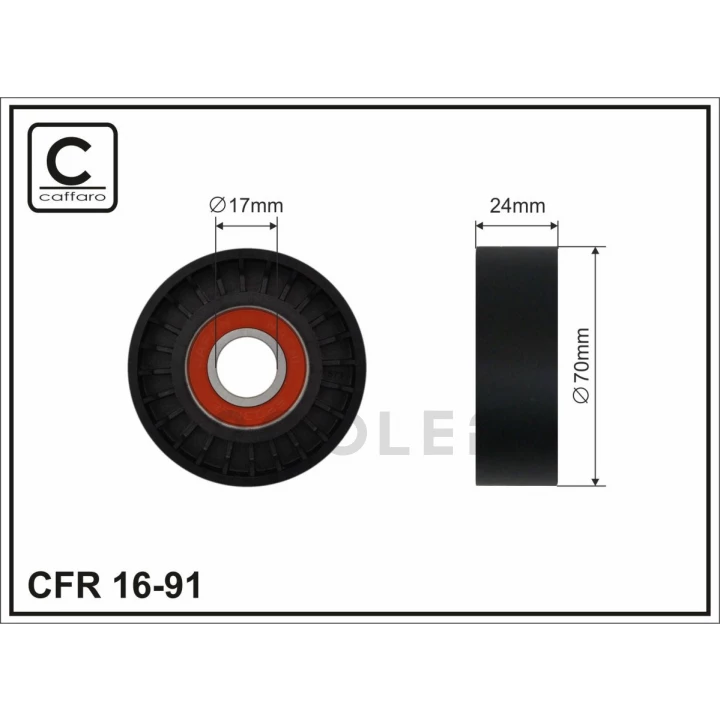 Ролик натяжной CAFFARO (16-91)-фото 1