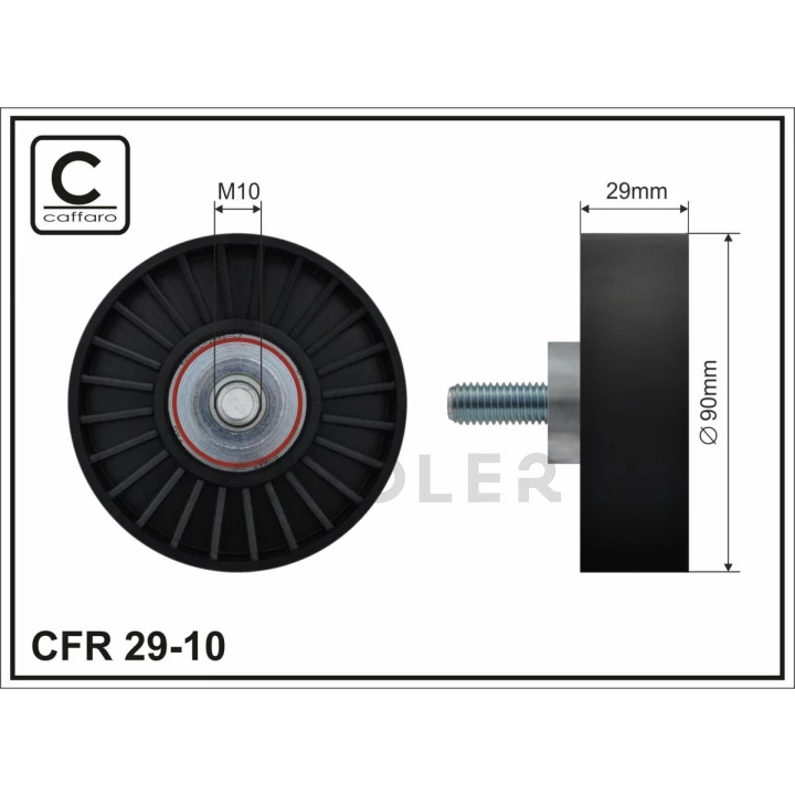 Ролик обводной CAFFARO (29-10)-фото 1