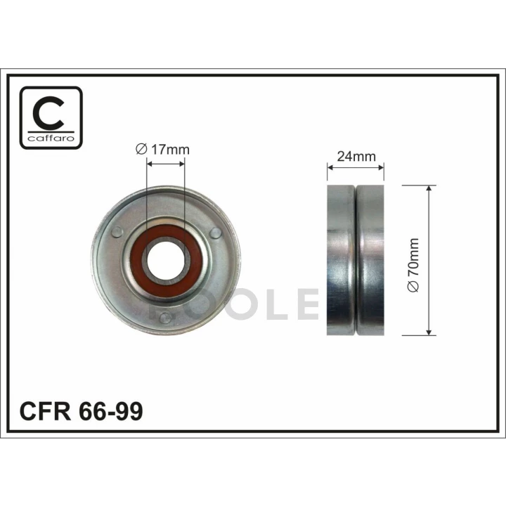 Ролик натяжной CAFFARO (66-99)-фото 1