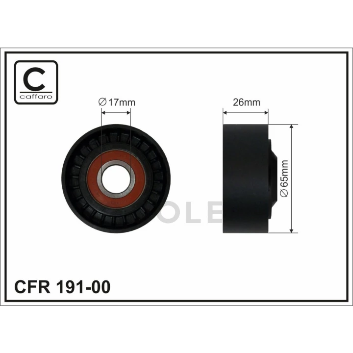 Ролик натяжний CAFFARO (191-00)-фото 1