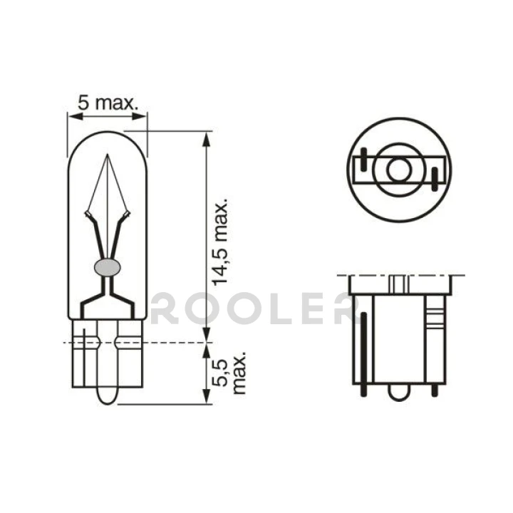Лампа автомобильная BOSCH 12V W2x4.6d 2.3W Pure Light (1987302240)-фото 17