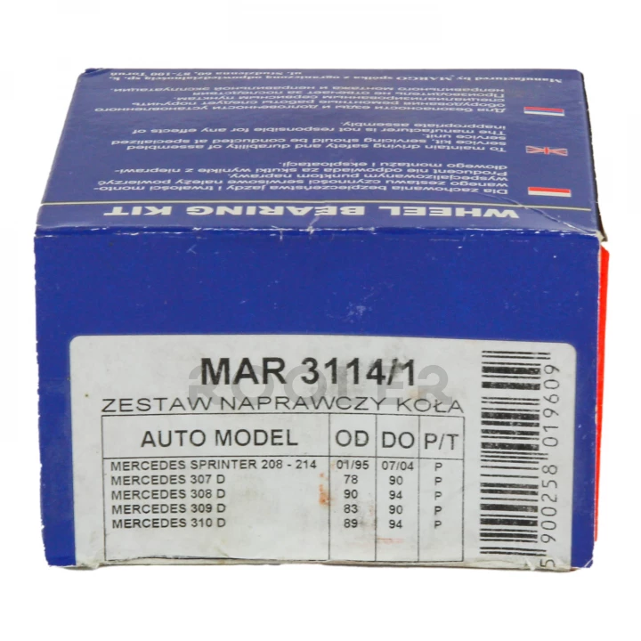 Підшипник маточини MAR комплект 25 x 52 x 22/41,2 x 73,4 x 19,8 мм (3114/1)-фото 3