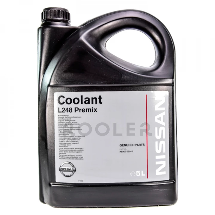 Жидкость охлаждающая NISSAN L248 Premix -38 °C G11 зелена 5 л (KE902-99945)-фото 1