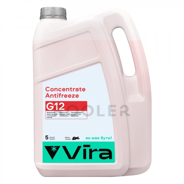 Рідина охолоджуюча VIRA Concentrate Antifreeze G12 червона концентрат 5 л (VI3001)-фото 1
