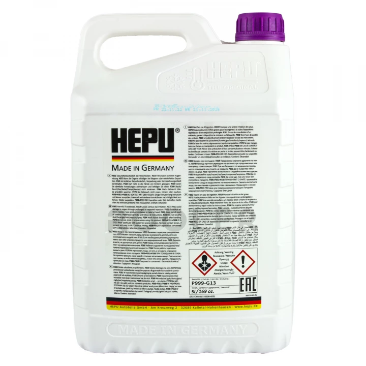 Жидкость охлаждающая HEPU Антифриз G13 фиолетовая концентрат 5 л (P999-G13-005)-фото 2