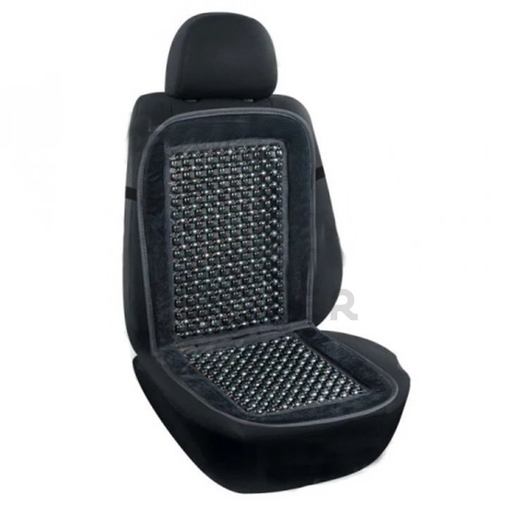 Накидка с массажной косточкой Elegant для автомобильного сиденья велюр 41,5 см х 89 см черная (EL 100 658)-фото 1