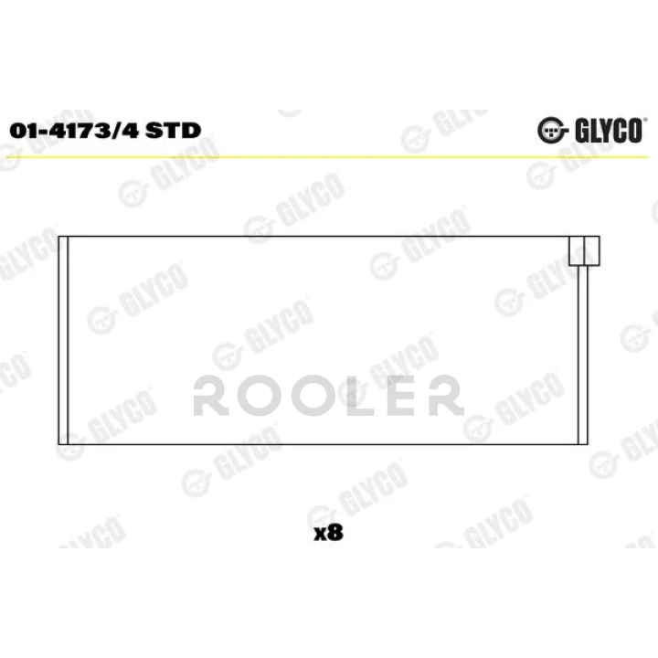 Вкладиші шатунні PSA STD 1.1/1,3 (вир-во GLYCO)-фото 1
