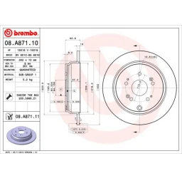 Диск гальмівний HONDA CR-V задн. (вир-во BREMBO)