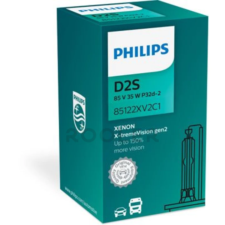 Лампа ксенонова D2S 85V 35W P32d-2 X-tremeVision +150 more vision (вир-во Philips)-фото 1
