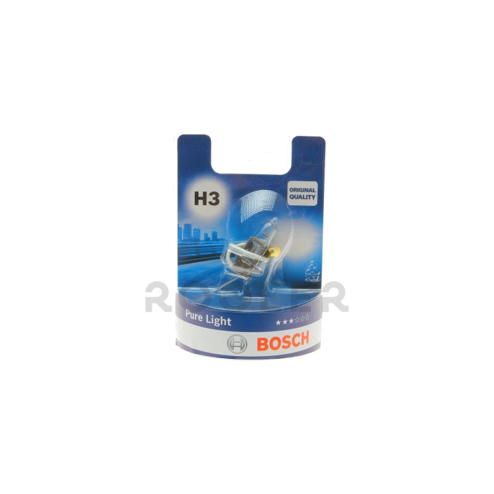 Лампа розжарювання 12V 55W H3 PURE LIGHT (вир-во BOSCH)-фото 1