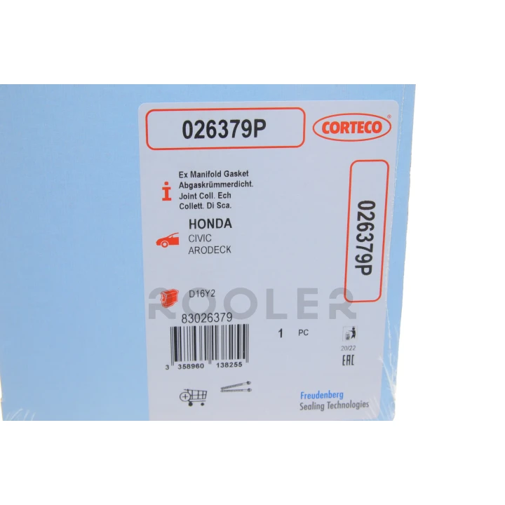 Прокладка колектора EX HONDA D14A7/D14A8 (вир-во Corteco)-фото 2