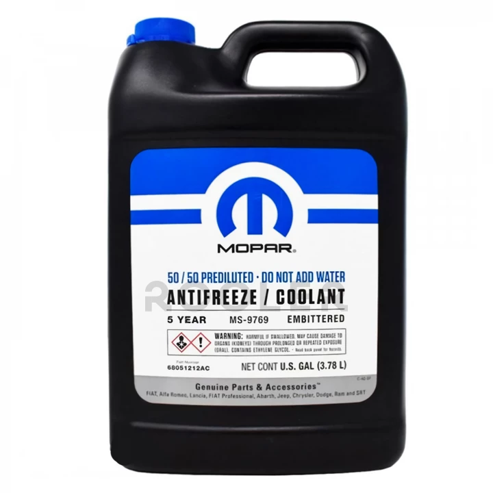 Рідина охолоджуюча CHRYSLER Antifreeze/Coolant MS-9769 -37 °C G12 помаранчева 3,78 л (68051212AC)-фото 1
