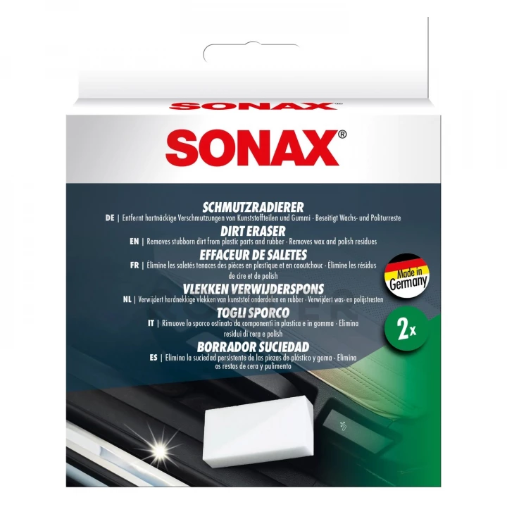 Губка SONAX Dirt Eraser для мойки меламиновая 2 шт (416000)-фото 1