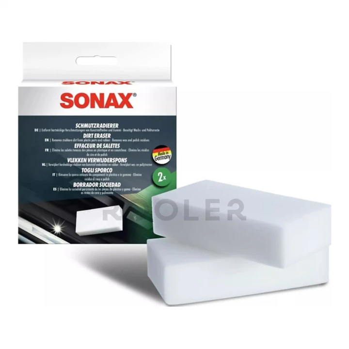 Губка SONAX Dirt Eraser для мойки меламиновая 2 шт (416000)-фото 2