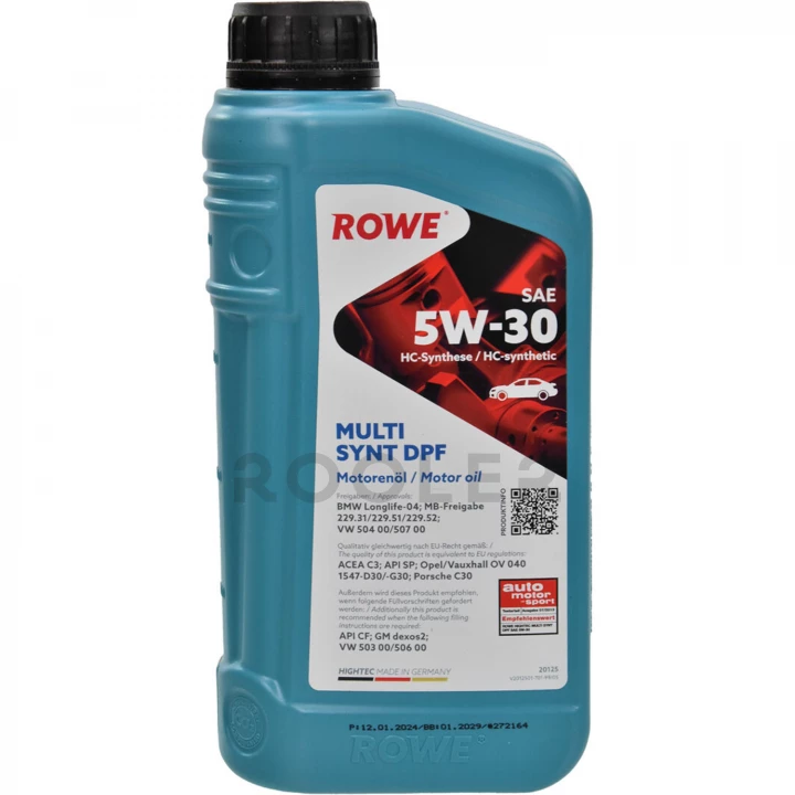 Олива моторна ROWE Hightec Multi Synt DPF 5W-30 1 л (20125-0010-99)-фото 1