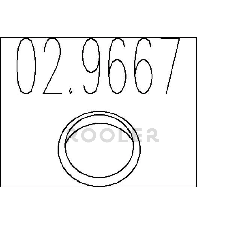Монтажне кільце вихлопної системи (D (внутр.) - 50,5 мм; D (наружн.) - 65,5 мм; Висота - 15 мм)-фото 1