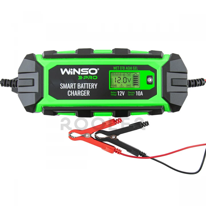 Зарядний пристрій АКБ WINSO PRO  LCD  10A ,12V. 4-200Ah-фото 1