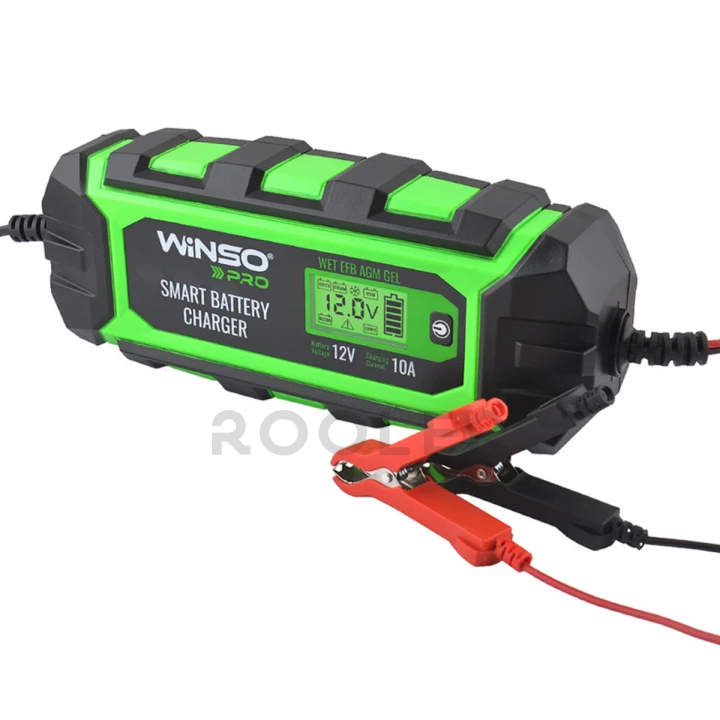 Зарядний пристрій АКБ WINSO PRO  LCD  10A ,12V. 4-200Ah-фото 3
