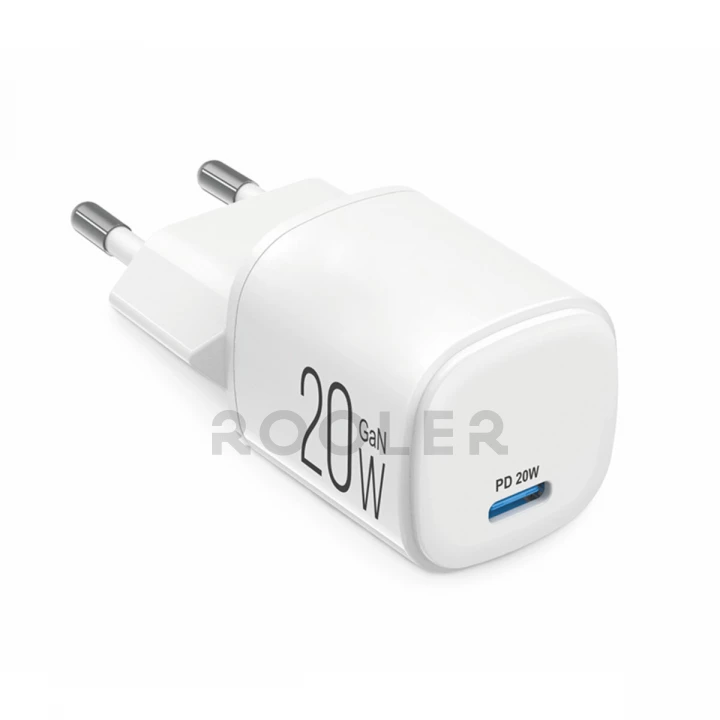 Мережевий зарядний пристрій Brevia ePowerGaN PD20W USB-C білий-фото 1