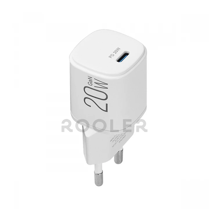 Мережевий зарядний пристрій Brevia ePowerGaN PD20W USB-C білий-фото 2