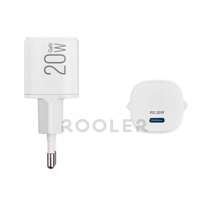 Мережевий зарядний пристрій Brevia ePowerGaN PD20W USB-C білий-фото 3