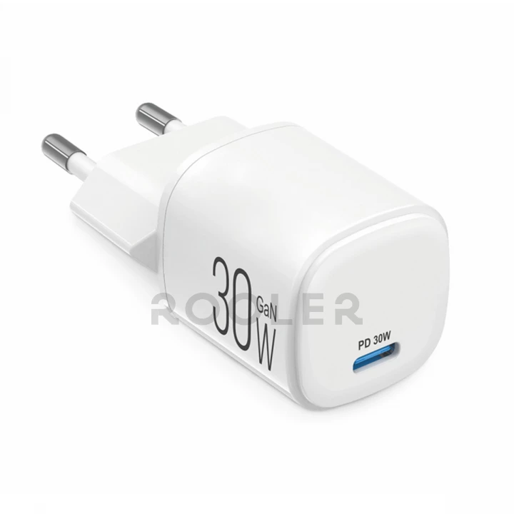 Мережевий зарядний пристрій Brevia ePowerGaN PD30W USB-C білий-фото 1