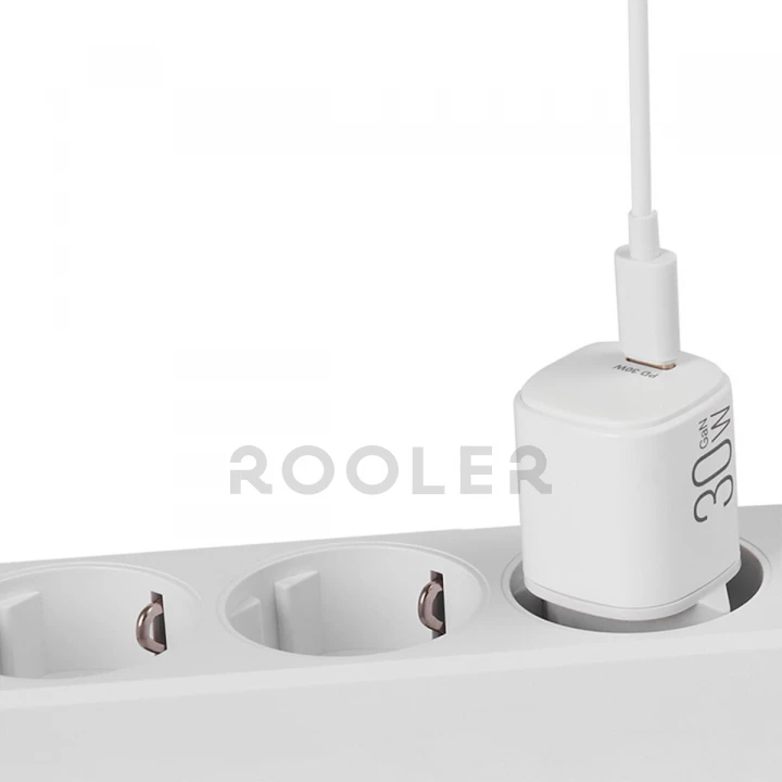 Мережевий зарядний пристрій Brevia ePowerGaN PD30W USB-C білий-фото 4