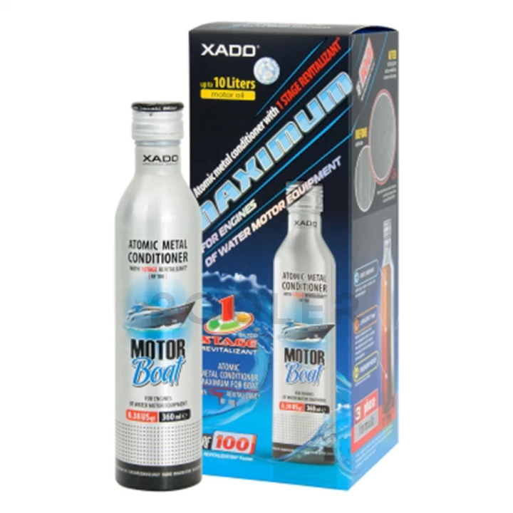 Атомарний кондиціонер металу для двигунів човнів і катерів XADO 1 Stage Maximum MOTOR Boat з ревітал-фото 1